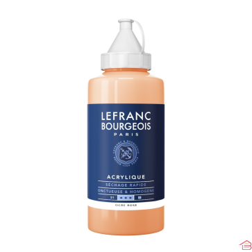 PEINTURE ACRYLIQUE FINE 750ML OCRE ROSE - LEFRANC BOURGEOIS