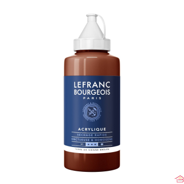 PEINTURE ACRYLIQUE FINE 750ML TERRE DE SIENNE - LEFRANC BOURGEOIS