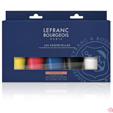 SET DE 5 TUBES HUILE FINE ACRYLIQUE 80 ML - LEFRANC BOURGEOIS
