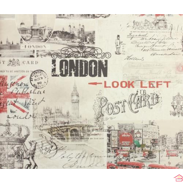 PAPIER PEINT LONDON POSTCARD  10.05 X 0.53 M