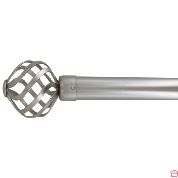 KIT EXTENSIBLE 210-380 CM D28 MM EMBOUT FLORENCE - ARGENT