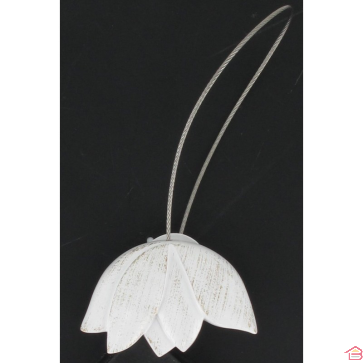 EMBRASSE RESINE AIMANTEE TULIPE PETIT MODELE BLANC/OR