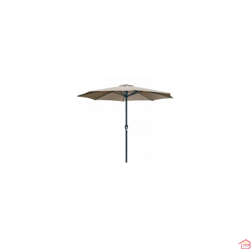 PARASOL DIAM 2.7 M ACIER TAUPE 160 G