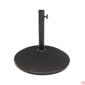 PIED DE PARASOL CIMENT 15 KG NOIR 41.5 X 35 CM
