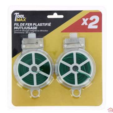 2 ATTACHES PLANTE PLASTIFIÉ 30 M
