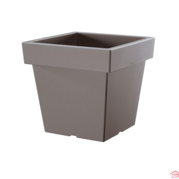 POT LOFTY SQUARE LOW GRIS DIAM 20 X 20 CM