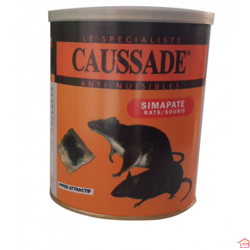 RATICIDE SIMAPATE POUR RATS ET SOURIS 150 G - CAUSSADE