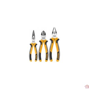 SET DE 3 PINCES UNIVERSEL + DIAGONALE + BEC LONG - INGCO