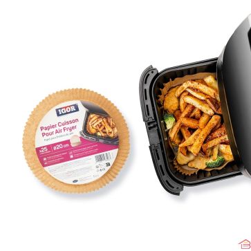 IGOR 25 PAPIER CUISSON POUR AIR FRYER ROND 20 CM