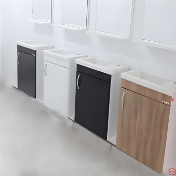 Meuble SDB en MDF blanc L: 45 X H: 65 X P: 24 CM