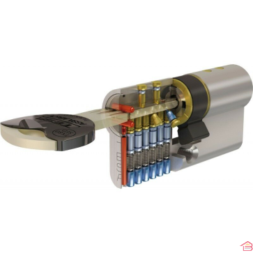 CYLINDRE HAUTE SÉCURITÉ 5 CLÉS TX80 NICKELÉ TESA