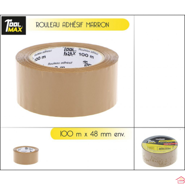 ROULEAU ADHESIF 100M MARRON