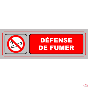PANNEAU DEFENSE DE FUMER 170X50MM