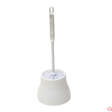 BROSSE WC ET SUPPORT POLYPROPYLENE - BLANC