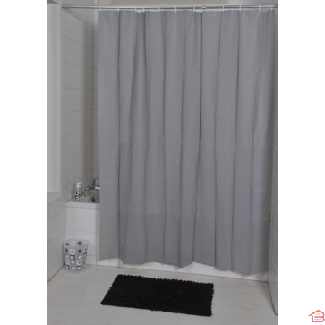 RIDEAU DE DOUCHE PEVA 180 X 200 CM GRIS