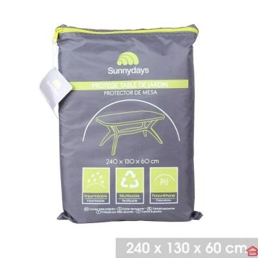 HOUSSE DE PROTECTION POUR TABLE JARDIN POLYESTER 240X130X60CM