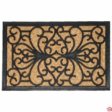 TAPIS SALLY COCO TRESSE CAOUTCHOUC NATUREL 40X60 CM