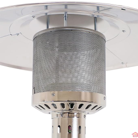 PARASOL CHAUFFANT DE TERRASSE MARRON FSD-A/M AU GAZ PROPANE ET BUTANE 13 KW AVEC ROULETTES