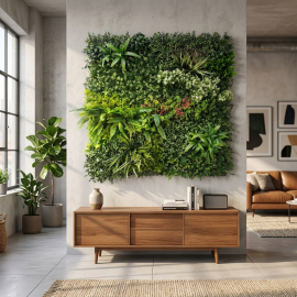 PANNEAU MURAL DE PLANTES ARTIFICIELLES 3D MEADOW 1x1 M