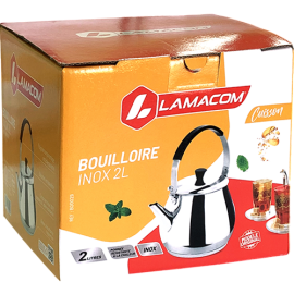 BOUILLOIRE À GAZ EN ACIER INOXYDABLE 3 LITRES AVEC POIGNÉE ERGONOMIQUE