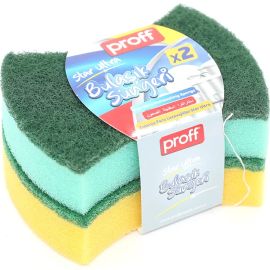 ÉPONGE À VAISSELLE DOUBLE USAGE STAR PROFF LOT DE 2 PIÈCES