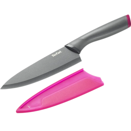 COUTEAU DE CHEF EN ACIER INOXYDABLE ANTIADHÉSIF 15 CENTIMÈTRES AVEC ÉTUI DE PROTECTION FRESH KITCHEN TEFAL