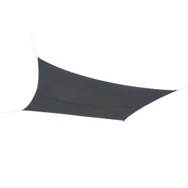 VOILE D’OMBRAGE RECTANGULAIRE ANTHRACITE 4X3 M EN POLYESTER 160 GR/M²