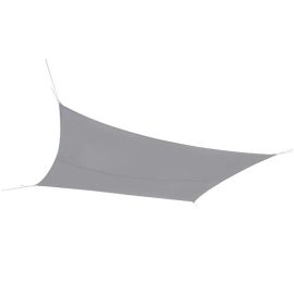 VOILE D’OMBRAGE RECTANGULAIRE GRIS CLAIR 4X3 M EN POLYESTER 160 160GR/M²