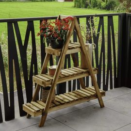 ÉTAGÈRE EN BOIS PYRAMIDE KEOPS HAUTEUR 100 CM AVEC 3 NIVEAUX