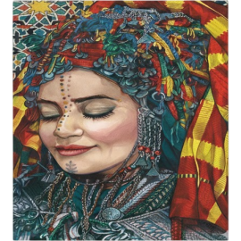 TABLEAU IMPRIMÉ FEMME SUR TOILE 30 CM X 40 CM