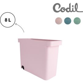 BOÎTE DE RANGEMENT SLIM EN PLASTIQUE AVEC ROUES 8 LITRES EMPILABLE