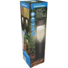 LAMPE SOLAIRE DE JARDIN AVEC PIQUET ÉCLAIRAGE LED BLANC CHAUD GRUNDIG 44,5 CM NOIR