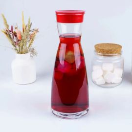 CARAFE EN VERRE YPSILON 1 LITRE AVEC COUVERCLE COULEUR