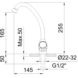 ROBINET ÉVIER CHROMÉ AVEC BEC ORIENTABLE ET CARTOUCHE CÉRAMIQUE CLEVER GUAYAMA