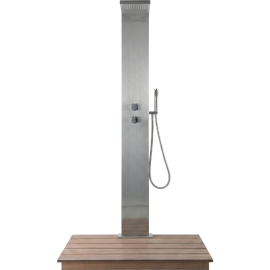 PANEL DE DOUCHE EXTÉRIEURE AVEC SOCLE STABLE POUR JARDIN ET PISCINE