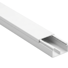 MOULURE ÉLECTRIQUE AUTO-ADHÉSIVE BLANCHE 20 X 12 MM AVEC CANAL POUR PASSAGE ET PROTECTION DES CÂBLES