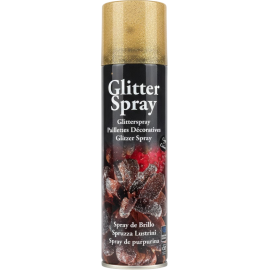 BOMBE SPRAY À PAILLETTES DÉCORATIVES DORÉES 100 ML