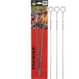 SET DE 6 BROCHETTES EN ACIER INOXYDABLE POUR BARBECUE ET GRILLADES