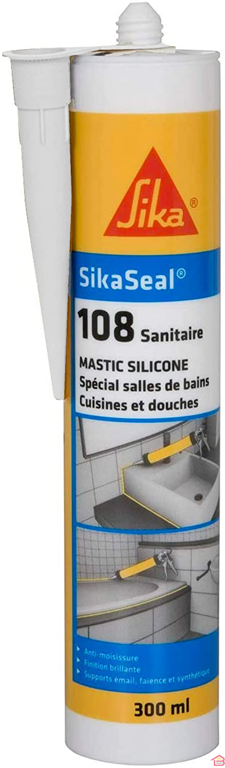 Mastic Salle de bain SikaSeal-180 Blanc 300ml - SIKA - Mr.Bricolage
