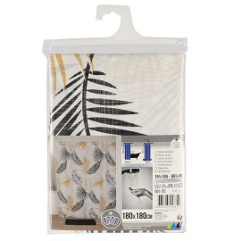RIDEAU DE DOUCHE BLANC EXOCHIC 180 CM AVEC 12 ANNEAUX