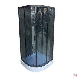 CABINE DE DOUCHE ZGL ANGLE NOIRE 80X80X195 CM