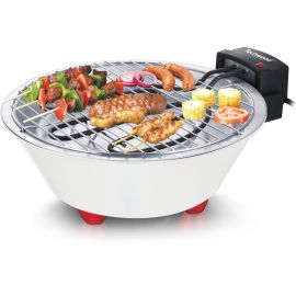 BARBECUE ÉLECTRIQUE DE TABLE TECHWOOD BLANC SANS FUMÉE AVEC GRILLE INOX ET BAC À EAU AMOVIBLE