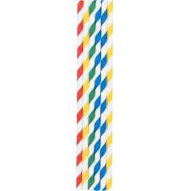 LOT DE 100 PAILLES DROITES EN PAPIER 6 MM IGOR