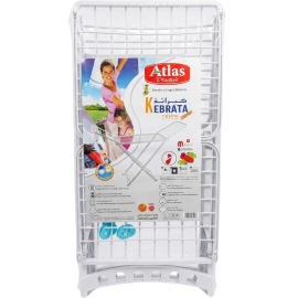 ÉTENDOIR À LINGE EN RÉSINE PLIABLE KEBRATA 20 M AVEC 3 SUPPORTS D’ÉTENDAGE + 6 PINCES À CHAUSSETTES OFFERTES