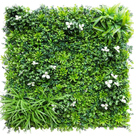 PANNEAU MURAL DE PLANTES ARTIFICIELLES 3D DESERT OASIS 1X1 M