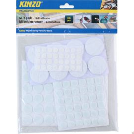 KIT DE PATINS DE PROTECTION ANTIDÉRAPANTS KINZO 125 PIÈCES EN CAOUTCHOUC ET FEUTRE
