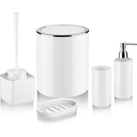 ENSEMBLE DE SALLE DE BAIN ROND 5 PIÈCES BLANC