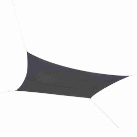 VOILE D’OMBRAGE RECTANGULAIRE ANTHRACITE 3X2 M EN POLYÉTHYLÈNE 160 GR/M²