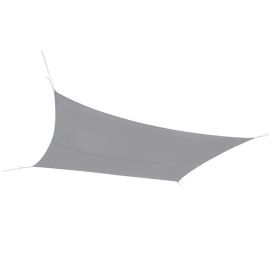 VOILE D’OMBRAGE RECTANGULAIRE GRIS CLAIR 3X2 M POLYESTER 160 GR/M²