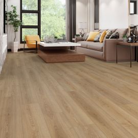 PARQUET STRATIFIÉ MODERN 8 MM CLASSE 32 / AC4–V4 AVEC RAINURES (V GROOVE) CHÊNE CLAIR (1,85M²/PAQUET)